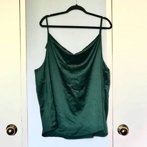 NEW Plus Size Green Cowl Neck Cami Top